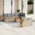 Set canapele de grădină cu perne, 10 piese, bej, poliratan GartenMobel Dekor
