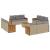Set canapele de grădină, 13 piese, cu perne, bej, poliratan GartenMobel Dekor