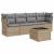 Set canapele de grădină cu perne, 5 piese, bej, poliratan GartenMobel Dekor