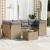 Set canapele de grădină, 7 piese, cu perne, bej, poliratan GartenMobel Dekor