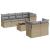 Set canapele de grădină, 8 piese, cu perne, bej, poliratan GartenMobel Dekor