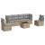 Set canapele de grădină, 7 piese, cu perne, bej, poliratan GartenMobel Dekor