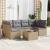 Set canapele de grădină, 7 piese, cu perne, bej, poliratan GartenMobel Dekor