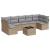 Set canapele de grădină, 8 piese, cu perne, bej, poliratan GartenMobel Dekor