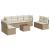 Set canapele de grădină, 9 piese, cu perne, bej, poliratan GartenMobel Dekor