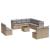 Set canapele de grădină cu perne, 12 piese, bej, poliratan GartenMobel Dekor