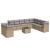 Set canapele de grădină cu perne, 11 piese, bej, poliratan GartenMobel Dekor