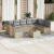 Set canapele de grădină cu perne, 10 piese, bej, poliratan GartenMobel Dekor