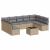 Set canapele de grădină cu perne, 10 piese, bej, poliratan GartenMobel Dekor