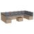 Set canapele de grădină cu perne, 11 piese, bej, poliratan GartenMobel Dekor