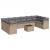 Set canapele de grădină cu perne, 11 piese, bej, poliratan GartenMobel Dekor