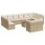 Set canapele de grădină, 13 piese, cu perne, bej, poliratan GartenMobel Dekor