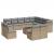 Set canapele de grădină, 13 piese, cu perne, bej, poliratan GartenMobel Dekor