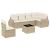 Set canapele de grădină, 7 piese, cu perne, bej, poliratan GartenMobel Dekor