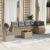 Set canapele de grădină, 7 piese, cu perne, bej, poliratan GartenMobel Dekor