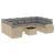 Set canapele de grădină cu perne, 10 piese, bej, poliratan GartenMobel Dekor