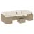 Set canapele de grădină, 8 piese, cu perne, bej, poliratan GartenMobel Dekor
