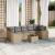 Set canapele de grădină, 8 piese, cu perne, bej, poliratan GartenMobel Dekor