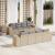 Set canapele de grădină, 9 piese, cu perne, bej, poliratan GartenMobel Dekor