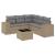 Set canapele de grădină cu perne, 6 piese, bej, poliratan GartenMobel Dekor