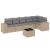 Set canapele de grădină, 7 piese, cu perne, bej, poliratan GartenMobel Dekor