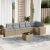 Set canapele de grădină, 7 piese, cu perne, bej, poliratan GartenMobel Dekor
