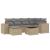 Set canapele de grădină, 7 piese, cu perne, bej, poliratan GartenMobel Dekor
