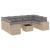 Set canapele de grădină cu perne, 10 piese, bej, poliratan GartenMobel Dekor