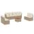 Set canapele de grădină, 9 piese, cu perne, bej, poliratan GartenMobel Dekor