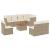 Set canapele de grădină, 9 piese, cu perne, bej, poliratan GartenMobel Dekor