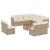 Set canapele de grădină cu perne, 12 piese, bej, poliratan GartenMobel Dekor