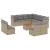 Set canapele de grădină, 12 piese, cu perne, bej, poliratan GartenMobel Dekor