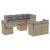 Set canapele de grădină, 9 piese, cu perne, bej, poliratan GartenMobel Dekor