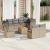Set canapele de grădină, 9 piese, cu perne, bej, poliratan GartenMobel Dekor