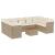 Set canapele de grădină cu perne, 10 piese, bej, poliratan GartenMobel Dekor