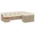 Set canapele de grădină cu perne, 10 piese, bej, poliratan GartenMobel Dekor