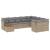Set canapele de grădină, 10 piese, cu perne, bej, poliratan GartenMobel Dekor