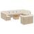 Set canapele de grădină, 13 piese, cu perne, bej, poliratan GartenMobel Dekor