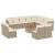 Set canapele de grădină, 13 piese, cu perne, bej, poliratan GartenMobel Dekor
