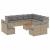 Set canapele de grădină, 13 piese, cu perne, bej, poliratan GartenMobel Dekor