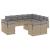 Set canapele de grădină, 13 piese, cu perne, bej, poliratan GartenMobel Dekor