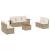 Set canapele de grădină, 8 piese, cu perne, bej, poliratan GartenMobel Dekor