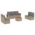Set canapele de grădină, 8 piese, cu perne, bej, poliratan GartenMobel Dekor
