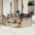 Set canapele de grădină, 12 piese, cu perne, bej, poliratan GartenMobel Dekor
