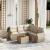 Set canapele de grădină cu perne, 6 piese, bej, poliratan GartenMobel Dekor