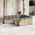 Set canapele de grădină cu perne, 11 piese, bej, poliratan GartenMobel Dekor