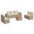 Set canapele de grădină, 8 piese, cu perne, bej, poliratan GartenMobel Dekor