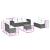 Set canapele de grădină, 8 piese, cu perne, bej, poliratan GartenMobel Dekor