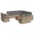 Set canapele de grădină cu perne, 12 piese, bej, poliratan GartenMobel Dekor