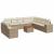 Set canapele de grădină cu perne, 11 piese, bej, poliratan GartenMobel Dekor